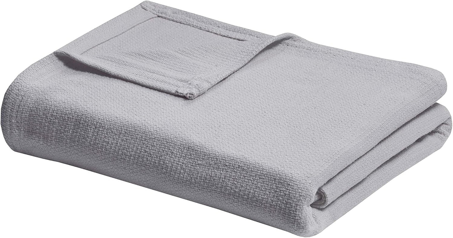 Madison Park Freshspun Wicker Twin grijze katoenen dekenbedden en dekbedden Madison Park Grey Full/Queen