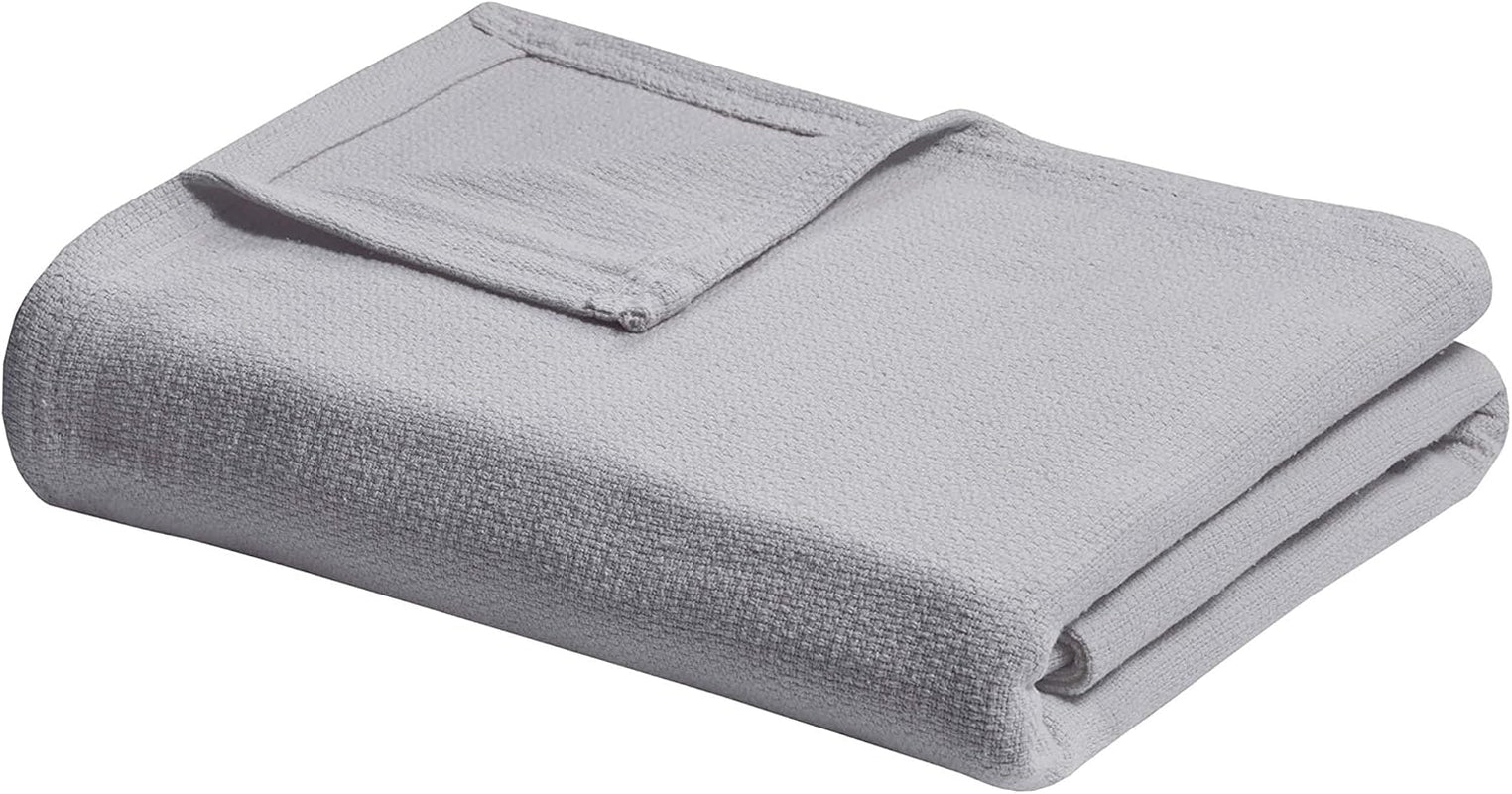 Madison Park Freshspun Wicker Twin grijze katoenen dekenbedden en dekbedden Madison Park Grey Full/Queen