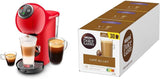 Krups KP3405 NESCAFÉ Dolce Gusto Genio S Plus capsulemachine, espressoboost, temperatuurkeuze, warme en koude dranken, 15 bar pompdruk, watertank van 0,8 liter, 1500 watt, kleur rood met café au lait