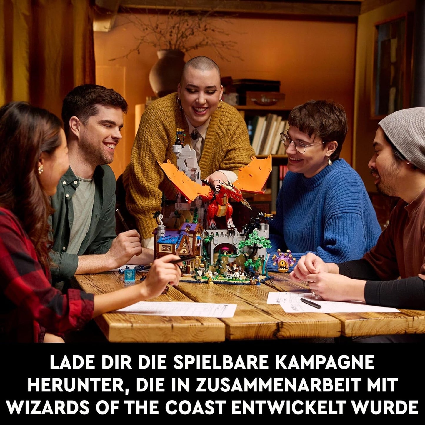 LEGO Ideas Dungeons & Dragons: De sage van de rode draak, bouwset voor volwassenen, Dungeons and Dragons cadeau-ideeën voor fans, fantasiebouwset, creatieve activiteit 21348 Bouwsets Besuche in LEGO-Store