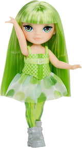Rainbow High Littles Rainbow Fantasy Fee en huisdier - Smaragdgroen, Groen - 14 cm gelede kleine fantasiedrakenpop met verwisselbare sprookjesvleugels, zoet cadeau voor kinderen vanaf 4 jaar