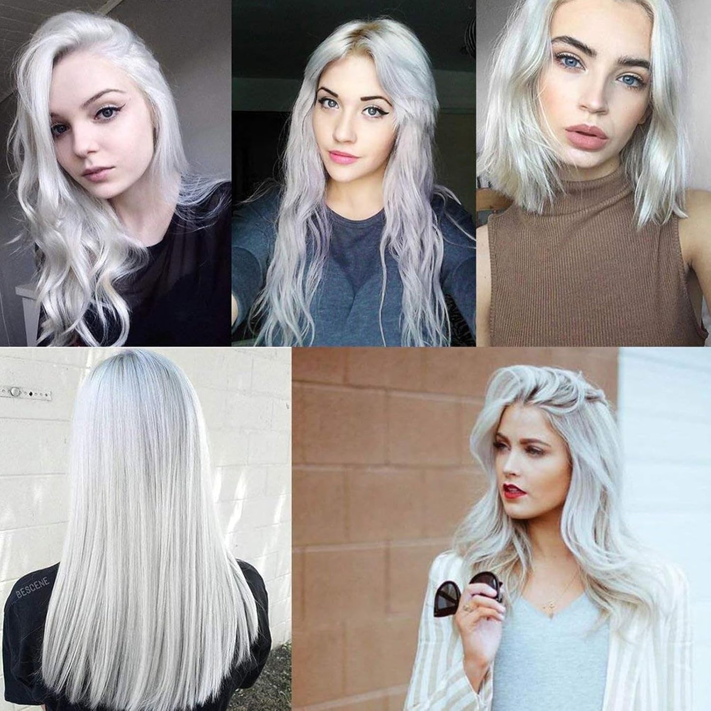 Natuurlijke witte haarverf, witte haarwaskleurstof, unisex witte natuurlijke haarverf, witte haarverf, cosplay Halloween feest haarwas, haarverf feest haarwas, 30ML Naty Shop haarverf