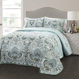 Lush Decor Clara dekbed, katoen, turquoise en mandarijn, Full/Queen dekbedden en dekbedden Naty Shop King Blue