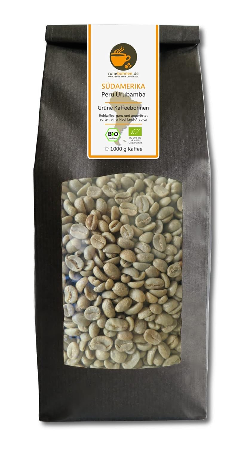 Biologische rauwe koffie - Peru Urubamba groene koffie (groene koffiebonen 1000g) - GMP gecertificeerd