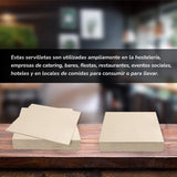 - 600 stuks Bio Eco cocktailservetten - Natuurlijke kleur - 100% recyclebaar - Micropoint - 10 X 10 Cm (gevouwen) en 20 X 20 Cm (uitgevouwen)