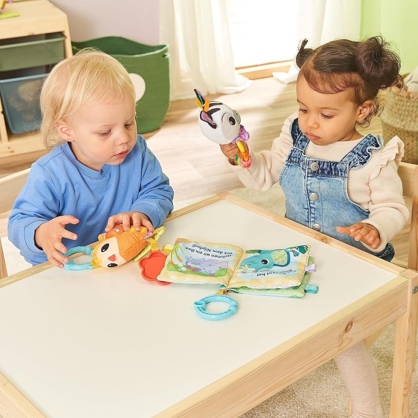 VTech Baby - Baby Dierenvriendjes Cadeauset - Speelgoedset met stoffen boek, Zingende Vogel en Zebra Rammelaar - Voor 0-24 maanden Babyspeelgoed Naty Shop