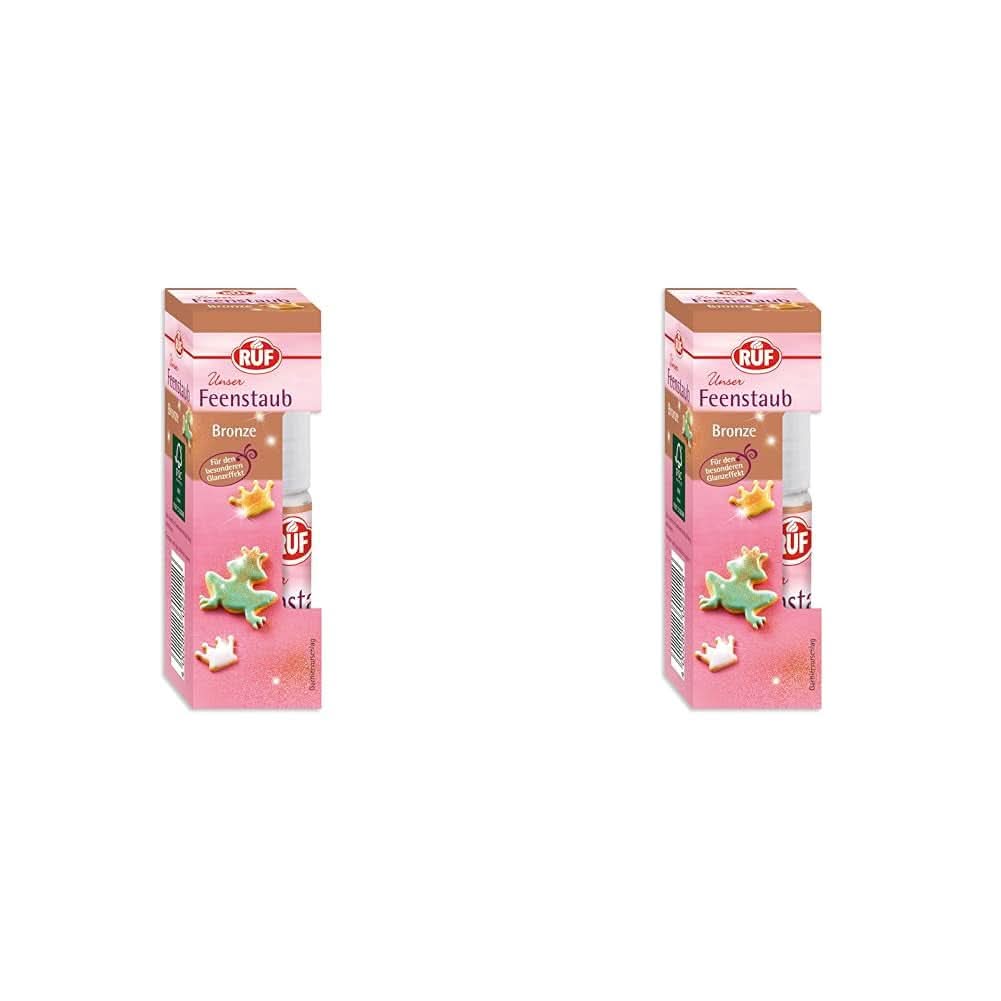 RUF Fairy Dust Eetbare Glitterstof in Pompspuitfles 10 Gram Hagelslag Naty Shop Brons 2 x 10 Gram