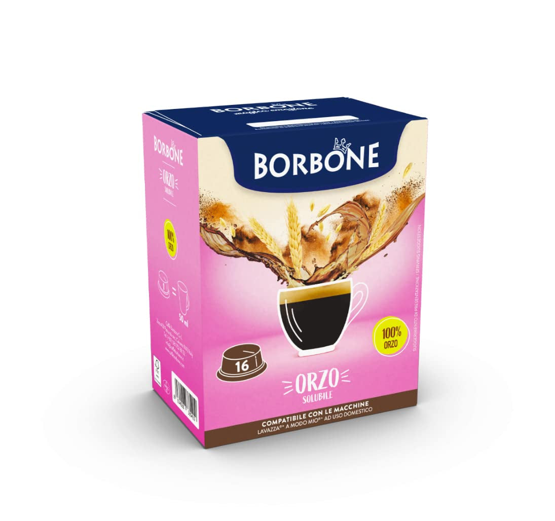 Caffè Borbone Malzkaffee - 96 Kapseln (6 Packungen mit 16 Stück) - Compatibel met Lavazza A Modo Mio Haushalts-Espressomaschinen