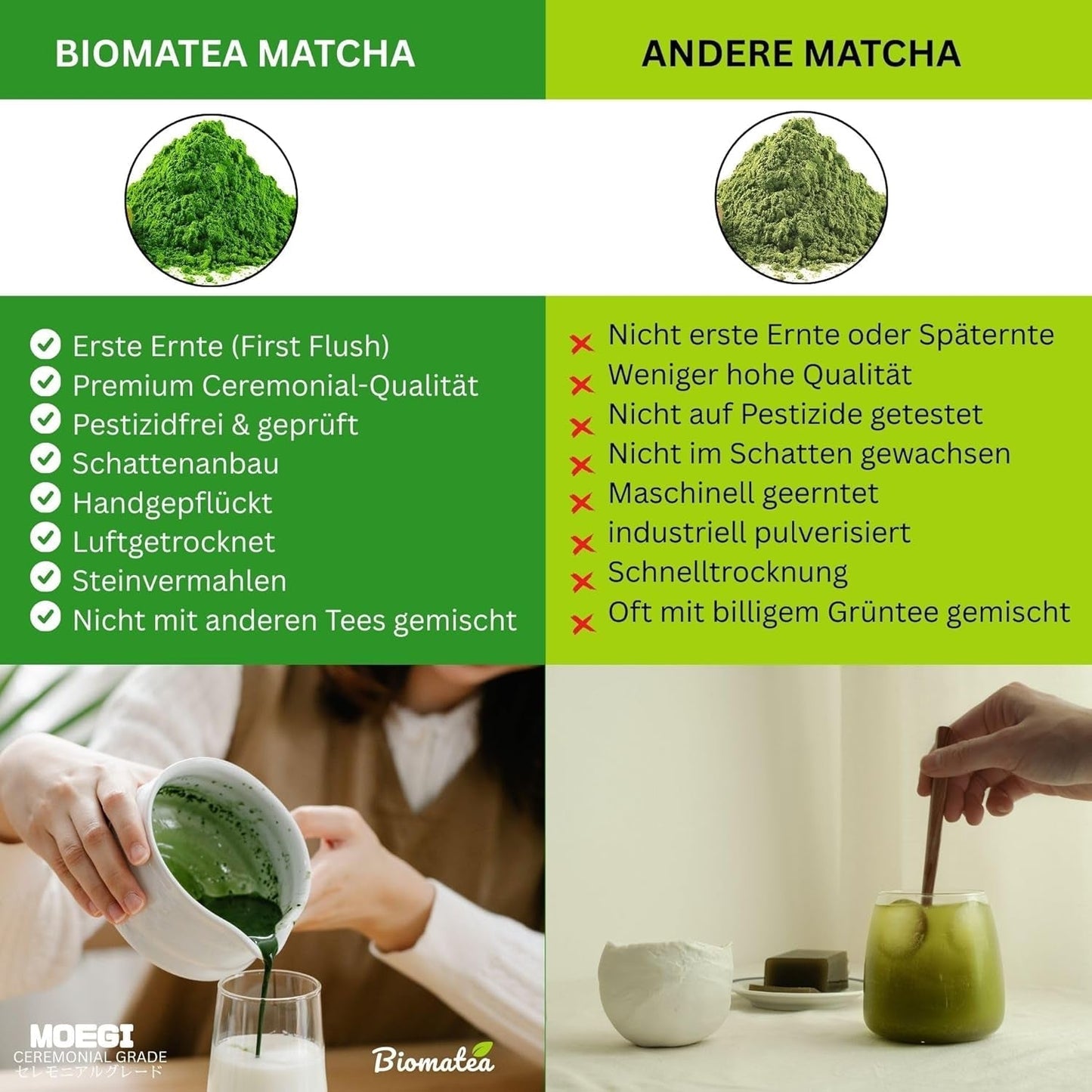 Sakura Matcha Thee 50g - Ceremoniële kwaliteit uit Japan - Premium groene thee met Sakura-bloempoeder - Eerste oogst, steengrond, veganistisch, geen additieven