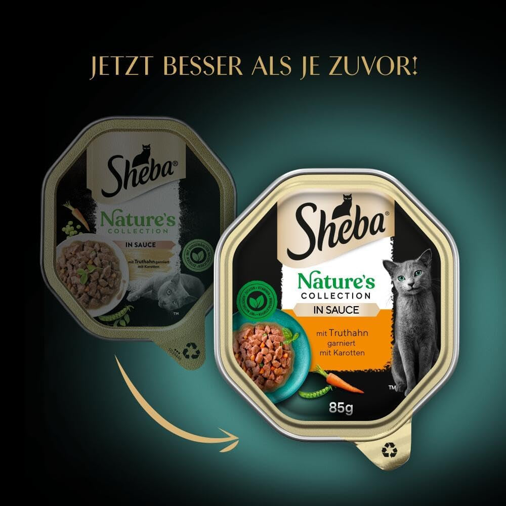 SHEBA Natvoer voor katten, Nature's Collection in kalkoensaus, 2 x 11 x 85 g