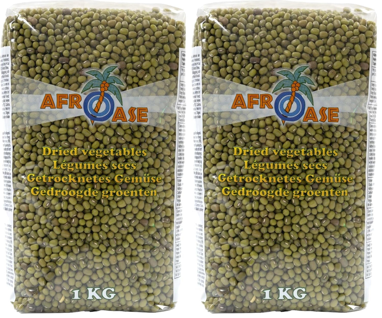 AFROASE - Mung-sperziebonen - 1 x 1 kg (pak van 2)