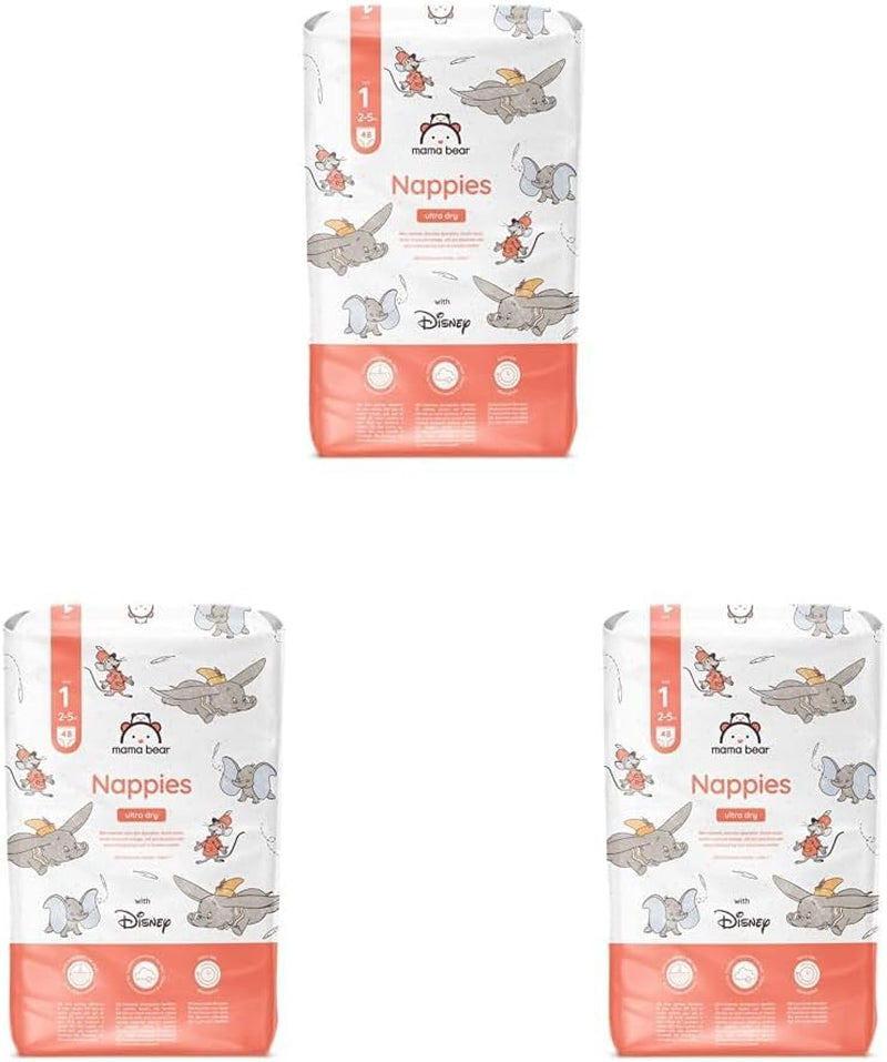 Amazon-merk: Mama Bear Disney Ultra Dry-luiers, maat 3 (4-9 kg) - maanddoos, wit, 172 stuks (2 verpakkingen van 86)
