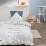 Beddengoedset voor kinderen, omkeerbaar, Sterren Beddengoed - kinderen Naty Shop