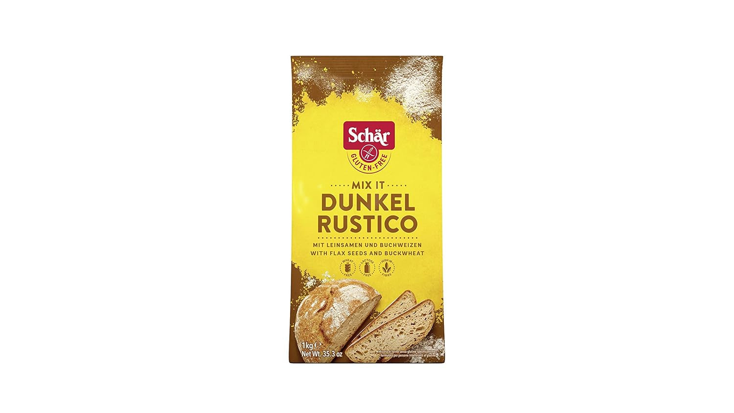 Mix It Dunkel Backmischung Glutenvrij 1Kg, 10Er Pack Mengsel voor bakken en koken Naty Shop Standaardtitel