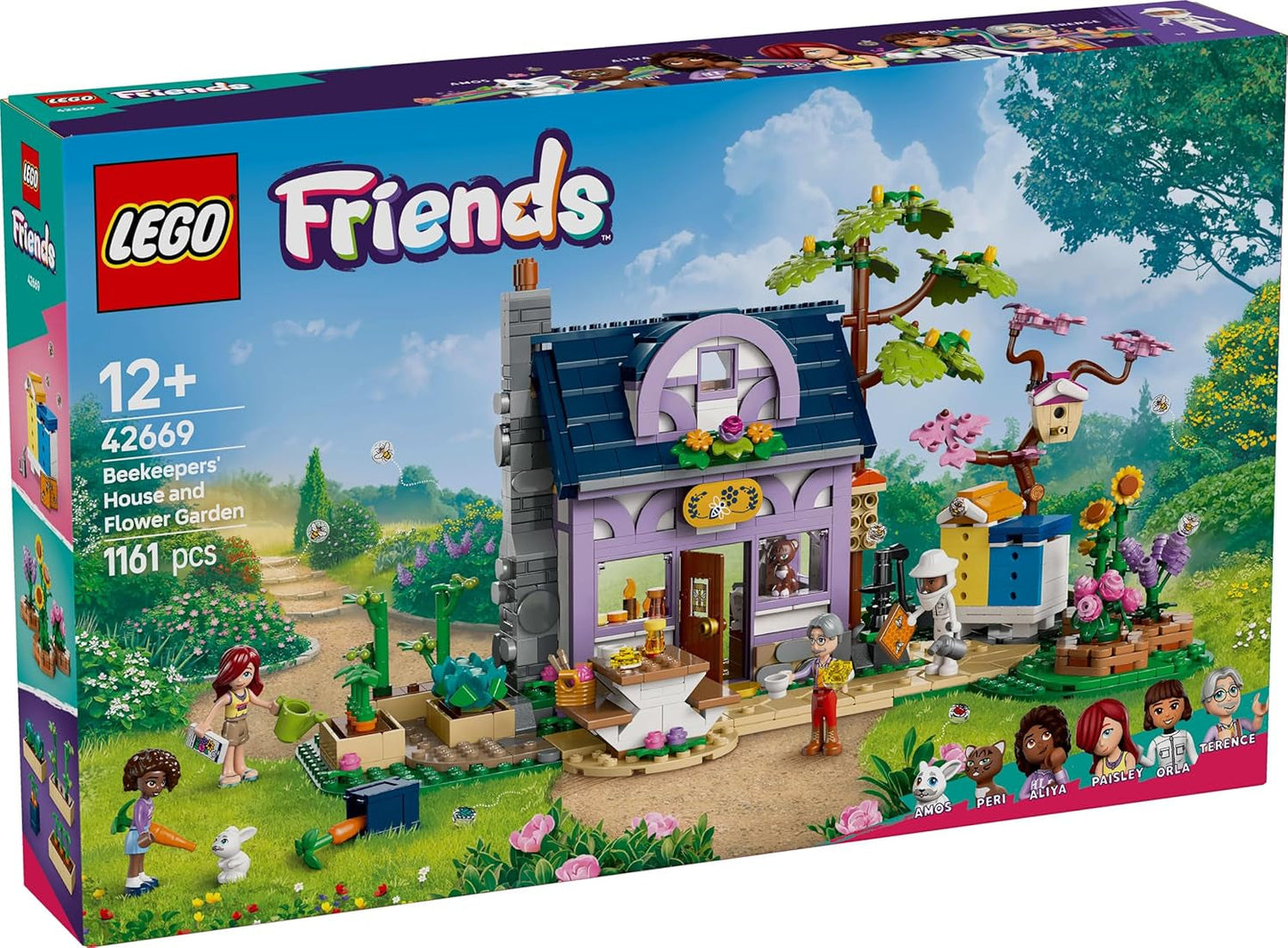 LEGO Friends Huis en bloementuin De imker bouwset Natuurspeelset Cadeau voor meisjes 12+ Bouwbare modelset 4 minifiguren en dierfiguren Kat en konijn 42669 Bouwsets Besuche in LEGO-Store