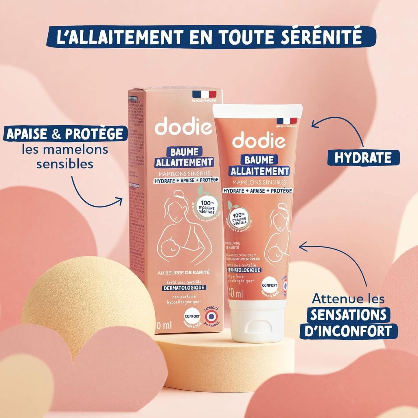 Tepelcrème met plantaardige lanoline, 40 ml Accessoires voor voeding en borstvoeding Bebe Naty Shop
