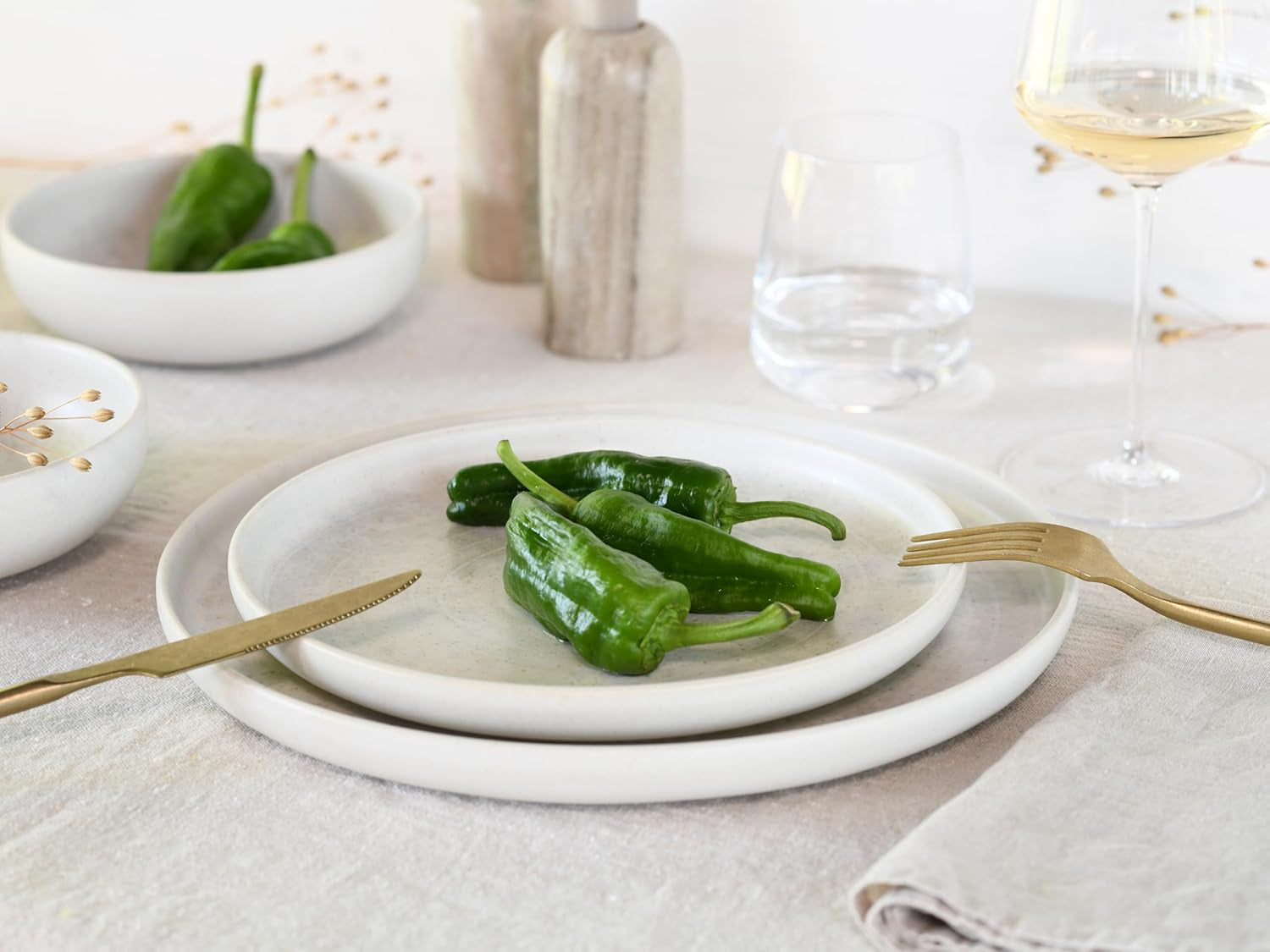 CreaTable, 23714, Uno Athena-serie, 12-delige serviesset voor 4 personen, porseleinen bordenset, vaatwasser- en magnetronbestendig, gemaakt in Portugal