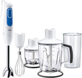 Braun Multiquick 3 MQ 3000 Smoothie+ Stabmixer – Pürierstab Mit 2 Geschwindigkeiten, Powerbell plus en Splashcontrol-Technologie, 700 Watt, Inkl. 600 Ml Mix- & Messbecher, Blau/Weiß Kitchen Naty Shop Mq3045 Aperitief