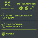 Martermühle Mexiko Bio Espressobohnen entkoffeiniert 1kg mittelkräftig I Arabica I Smaak: Nougat, Zartbitterschokolade I Ganze Bio Espresso-Bohnen schonend geröstet, säurearm