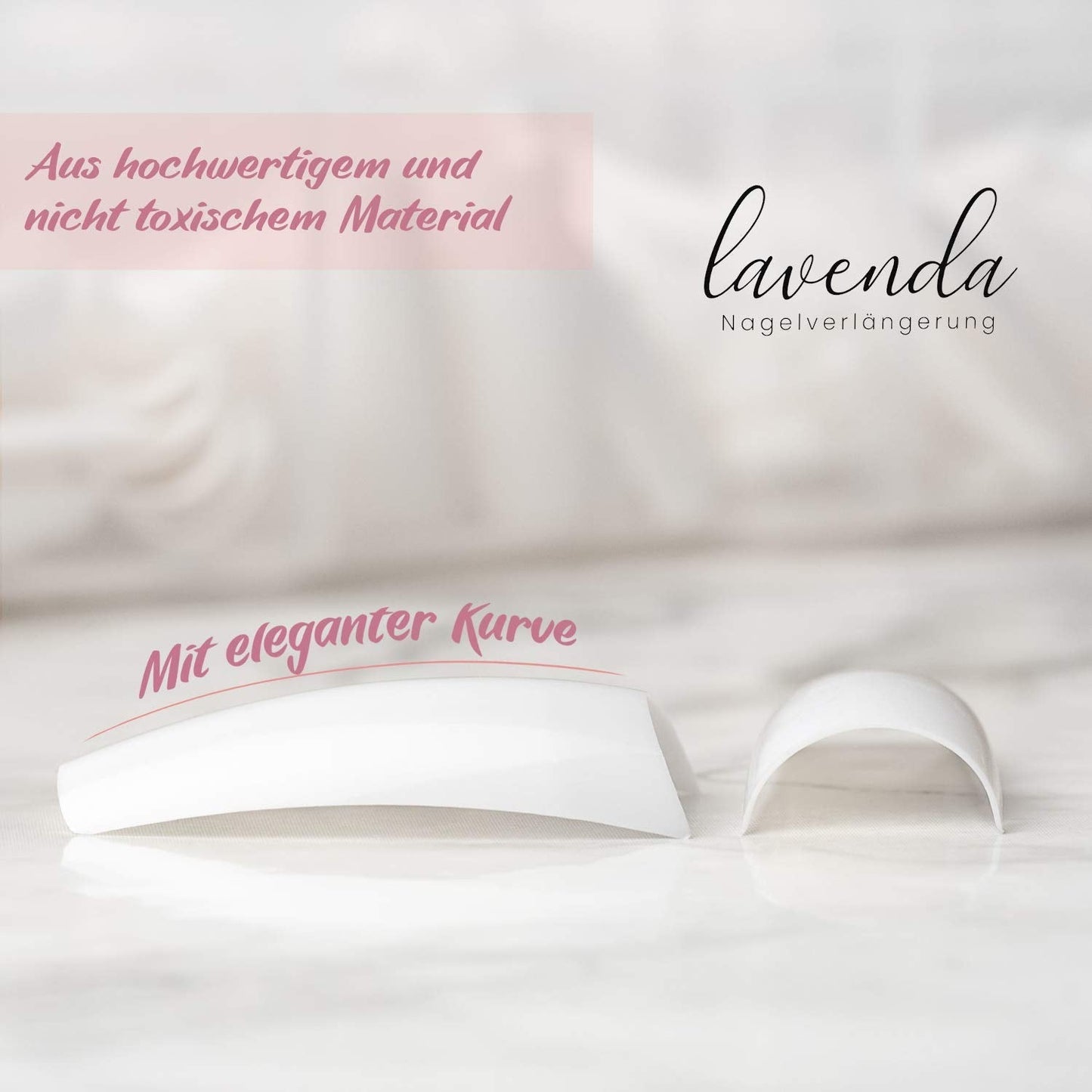 ® Om op te plakken kunstnagels 500 stuks Kunstnagels - Stabiele gelnagels - Nagels van studiokwaliteit (natuurlijke kleur)