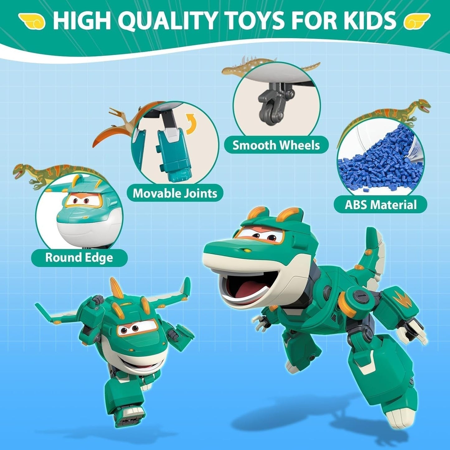 Super Wings 5" Transforming Characters 2-pack Transforming Supercharged Jett + Tino Transformer speelgoed voor jongens en meisjes vanaf 3 jaar Rode actiefiguren Naty Shop