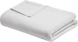 Madison Park Freshspun Rieten Katoenen Deken Twin Grijs Bedden en Dekens Madison Park Crèmekleurige Twin