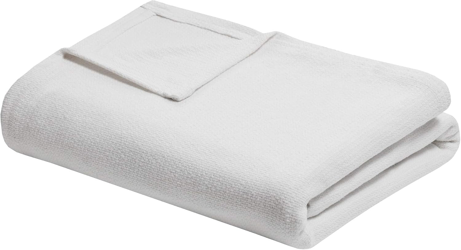 Madison Park Freshspun Rieten Katoenen Deken Twin Grijs Bedden en Dekens Madison Park Crèmekleurige Twin