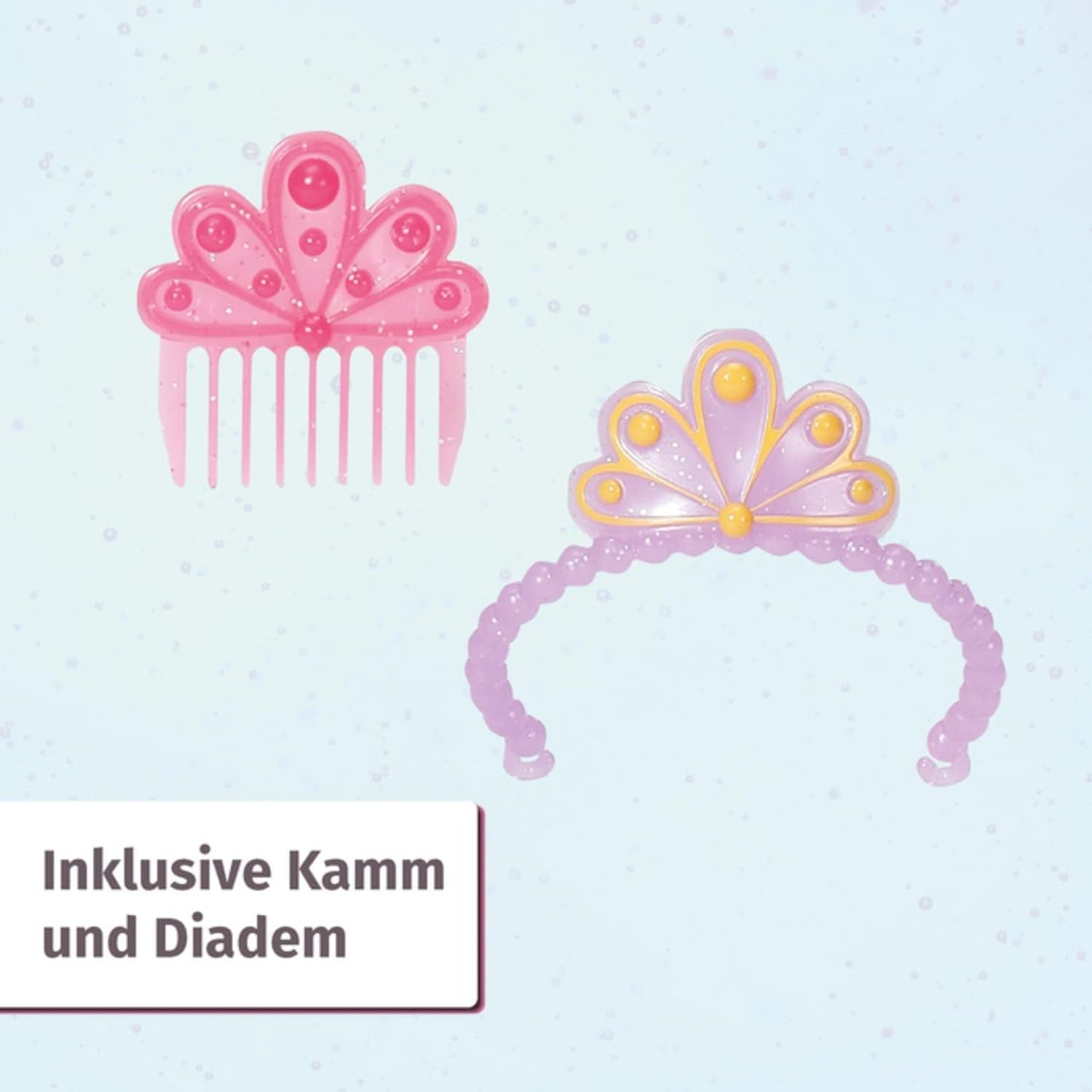 BABY Born Little Sister Zeemeermin 46 cm Waterdichte zeemeerminpop met lang haar en beweegbare glittervin, incl. tiara en kam, 833681 Zapf Creation Dolls Naty Shop