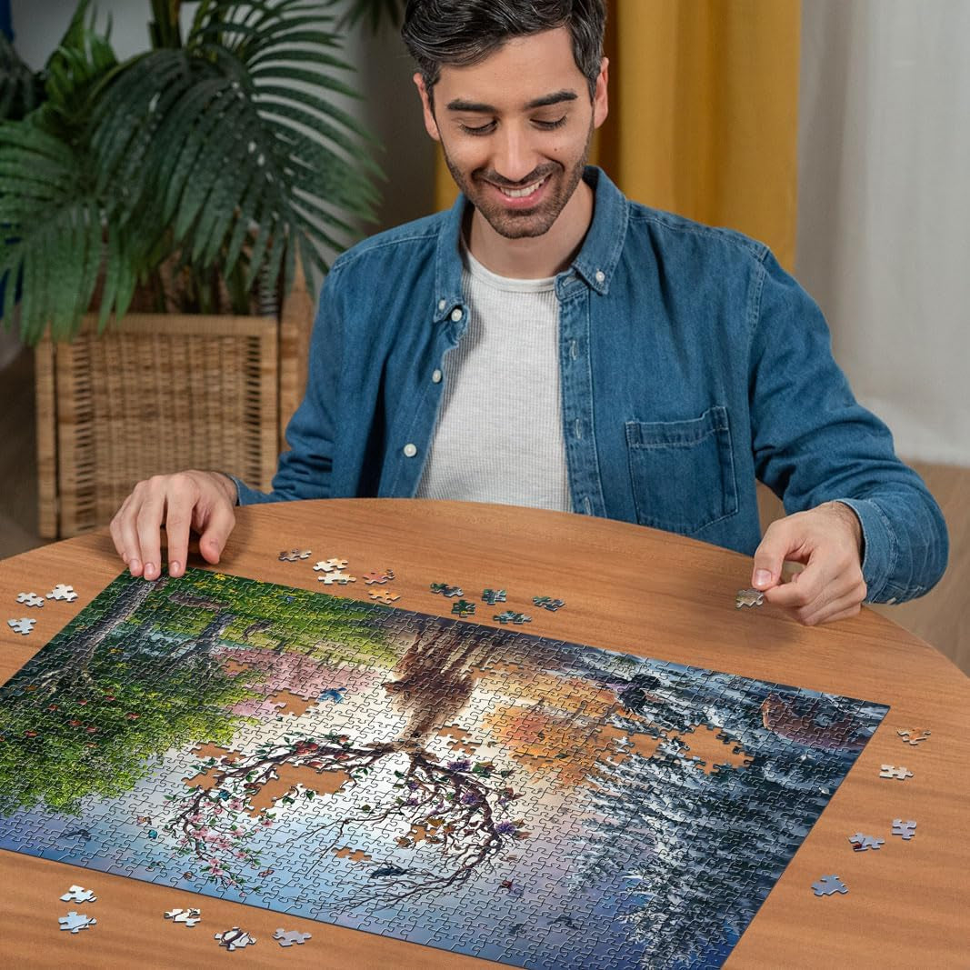 Ravensburger puzzel 12001088 - Het magische hert en de vier seizoenen - Legpuzzel van 1000 stukjes voor volwassenen 14+ puzzel Naty Shop