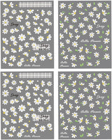 5D Reliëf Witte Madeliefjes Nagelstickers Bloemen Nagelstickers Bloemen Folie Zelfklevende Stickers Nail Art Stickers Madeliefjes Nageldecoratie Accessoires Bloemendesign Stickers Nail Art