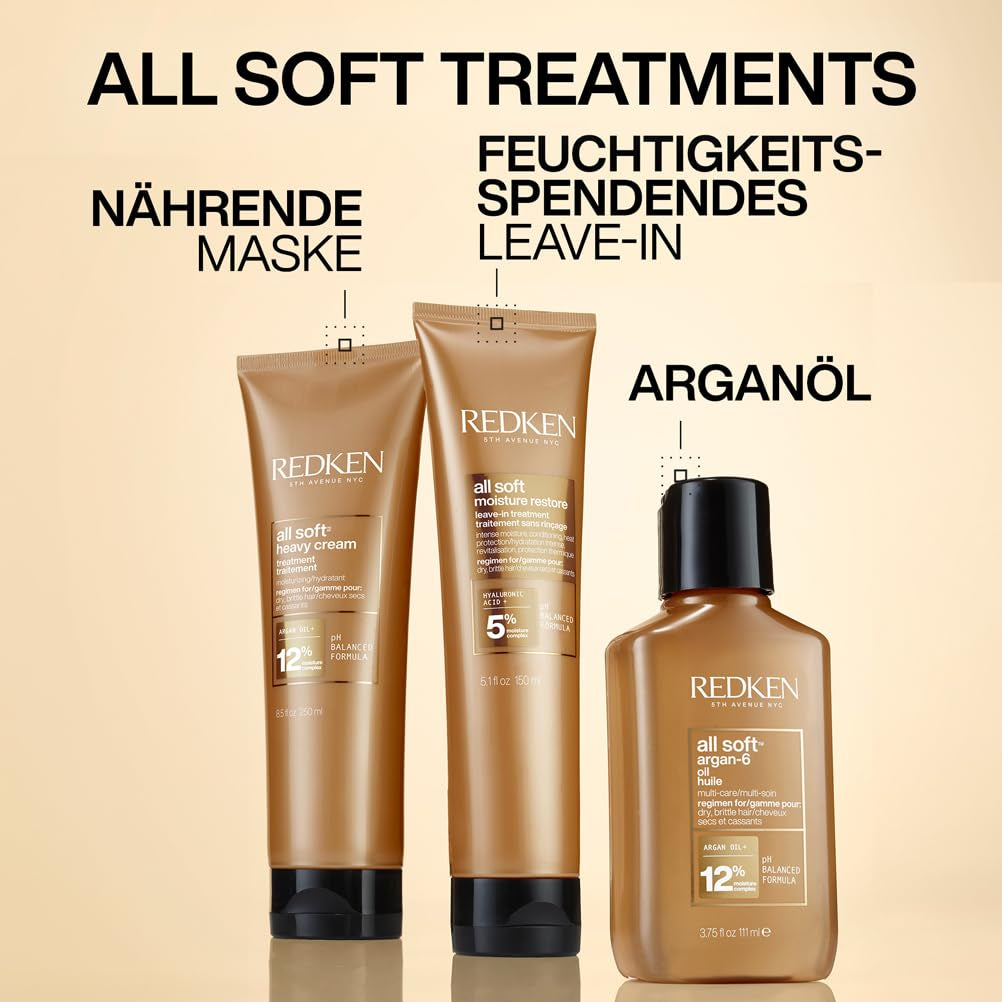 Redken Haarmasker met hyaluronzuur voor droog haar, antikroezen en hittebescherming tot 230°C, geheel zacht vochtherstellende leave-in-masker, 1 x 150 ml Naty Shop haarmasker