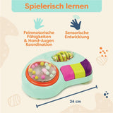 B. speelgoed - Kinderspeelgoed voor kinderstoel - Zuignapspeelgoed met muziek, licht, geluid - Zintuiglijk speelgoed - Motorisch speelgoed voor kinderen - vanaf 6 maanden - Whirly Pop Baby Toys Naty Shop