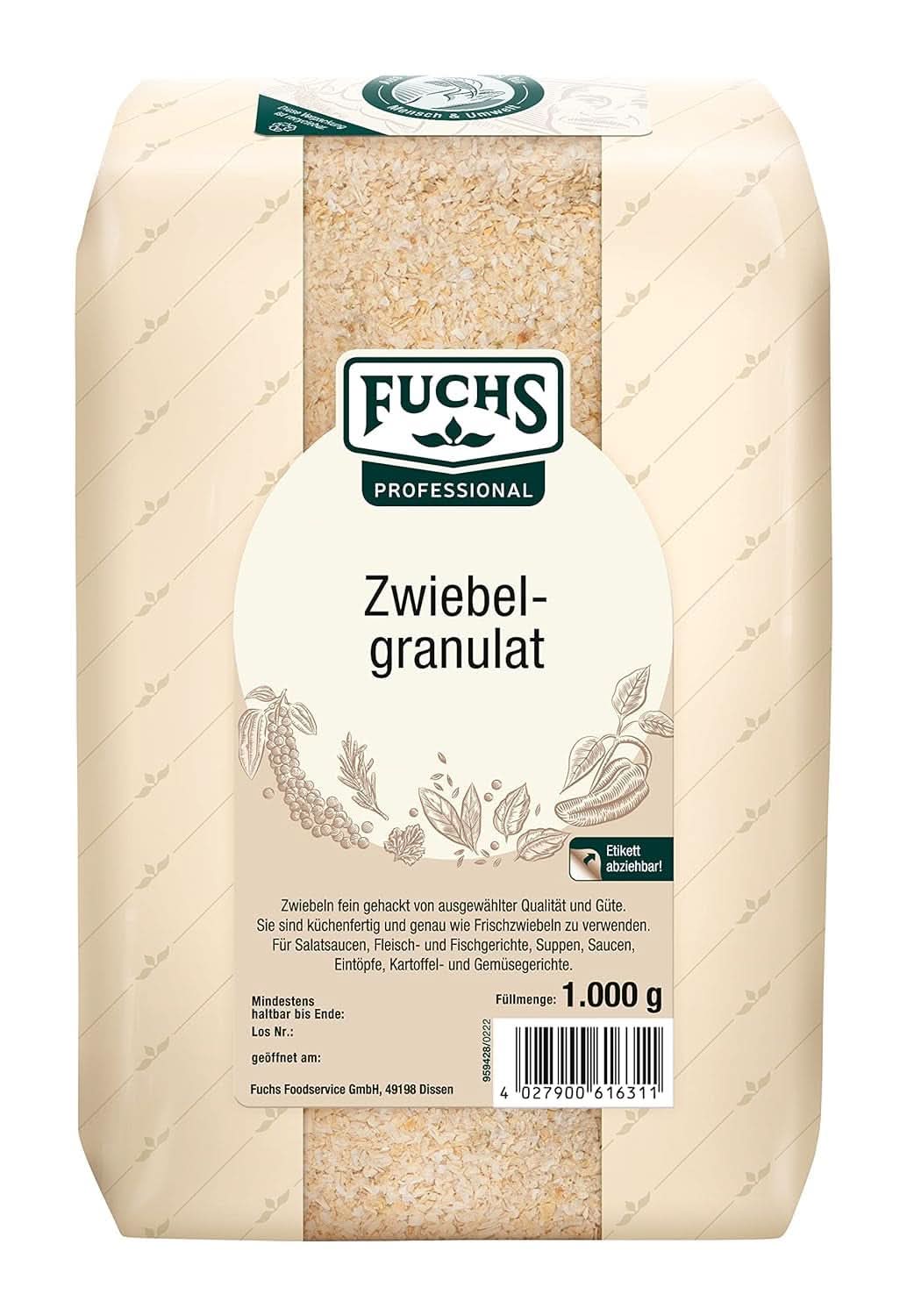 Fuchs Professioneel uiengranulaat, 1 Kg Kruiden Naty Shop