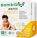 Bambiboo Wegwerpluiers, huidvriendelijk, fijne bamboevezel - Babyluierslipjes - Wegwerpluierhoezen - Gevoelige huidbescherming - Zeer absorberend - Maat 4 (Maxi), 16 stuks