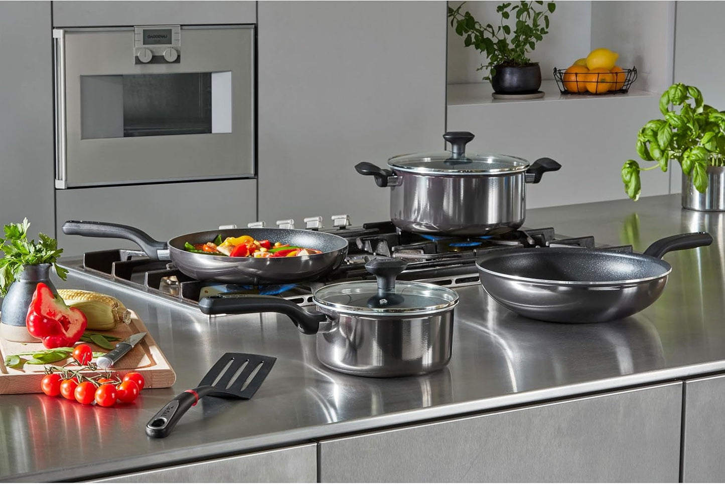 Tefal D52606 Resist, titanium antiaanbaklaag Potten en pannen Naty Shop