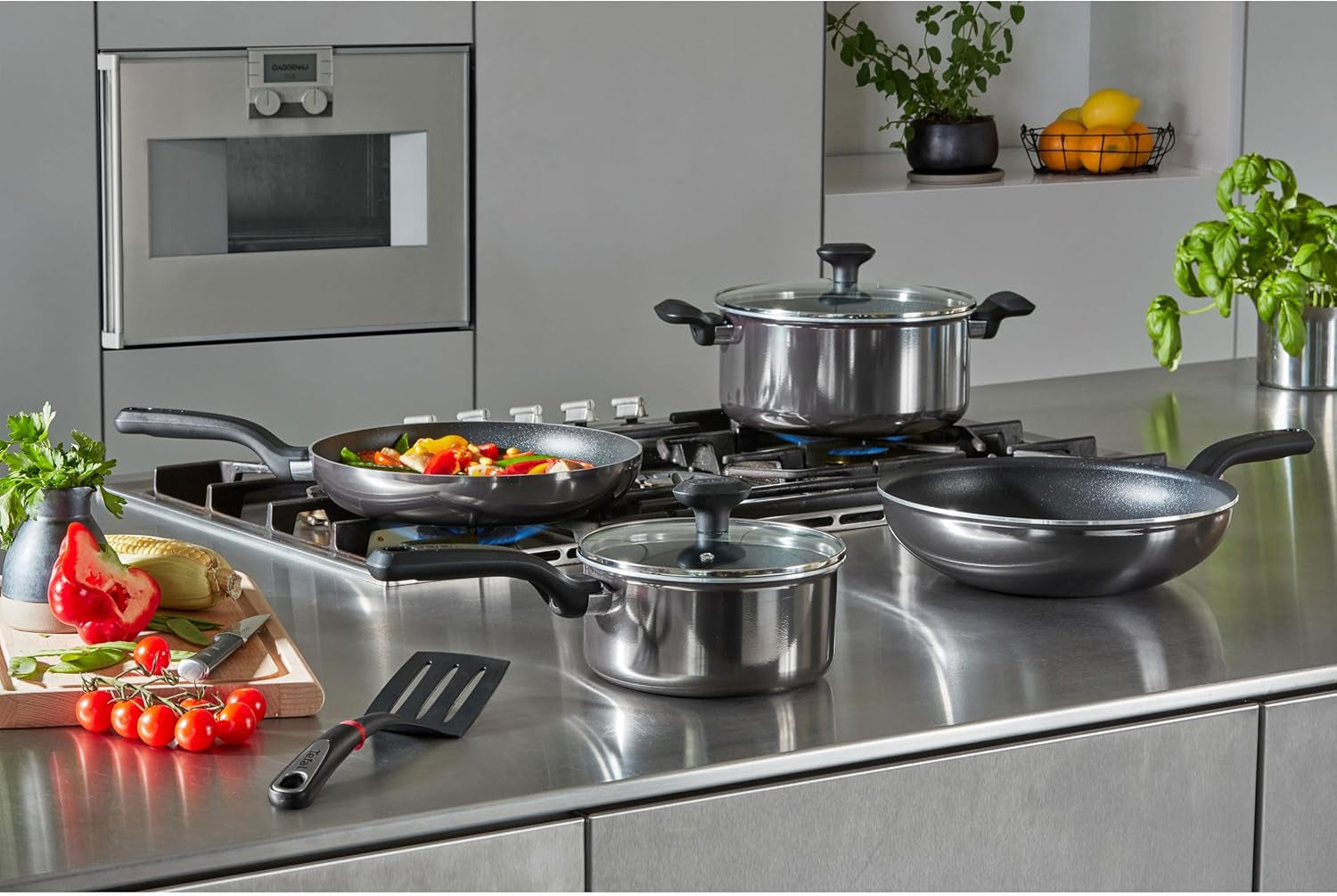 Tefal D52606 Resist, titanium antiaanbaklaag Potten en pannen Naty Shop