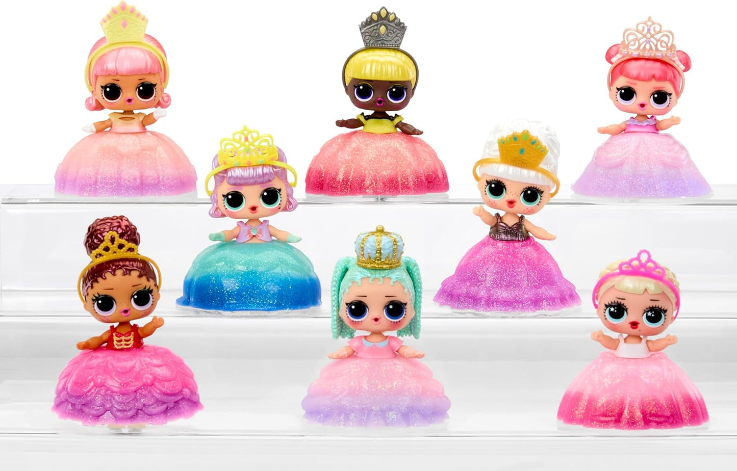 LOL Verrassing! Princess Tots - Inclusief 1 pop, gepantserde verpakking, 2 verf om een ​​prinsessenjurk te maken, 8 poppen om te verzamelen