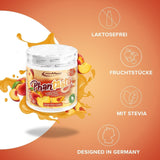 Ironmaxx Phantasty - Romige perzik 250G dosis | Veganistische Geschmackspulver Mit Echten Frucht- Oder Nussstückchen | Perfekter Zuckerersatz Zoetstoffen Naty Shop