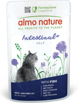 Almo Nature Functional - Darmhulp - Natvoer voor volwassen en volwassen katten met gevoelige darmen - met vis - ondersteunt het microbioom - 70 g (pak van 30)