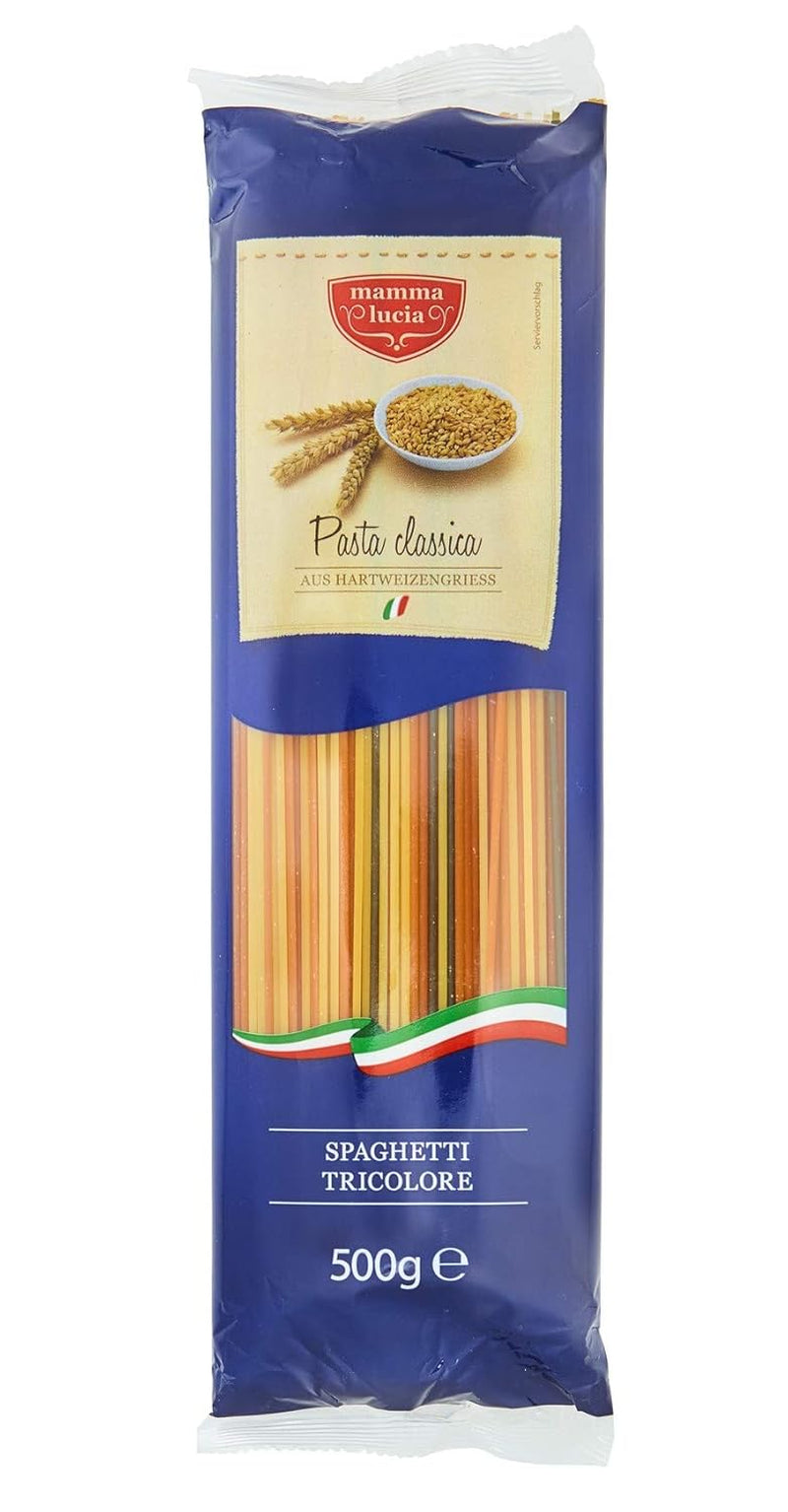 Spaghetti Tricolore met tomaten en spinazie, pak van 5 (5 x 500 g)