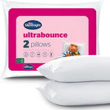 Silentnight Ultrabounce kussen, wit, microvezel, wit, 2-pack Naty Shop standaardkussens, 2-pack