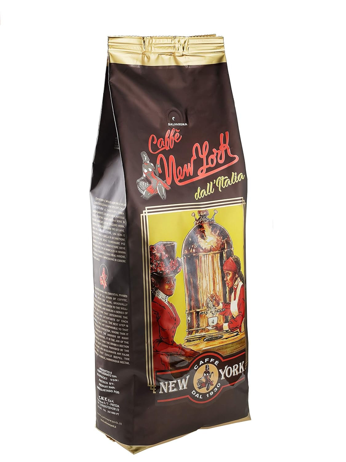 New York Coffee - EXTRA P - Koffiebonen, krachtige en beslissende smaak, Arabica- en Robusta-bonen, voor het malen, Italiaanse espresso, barblend - premium kwaliteit sinds 1930 - 1 kg, bonen