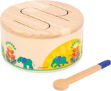 Janod - Gioia Drum - FSC houten trommel + trommel - Rollenspel en vroege muzikale educatie - Aquarel - Vanaf 18 maanden, J07650 Bebe Toys Naty Shop
