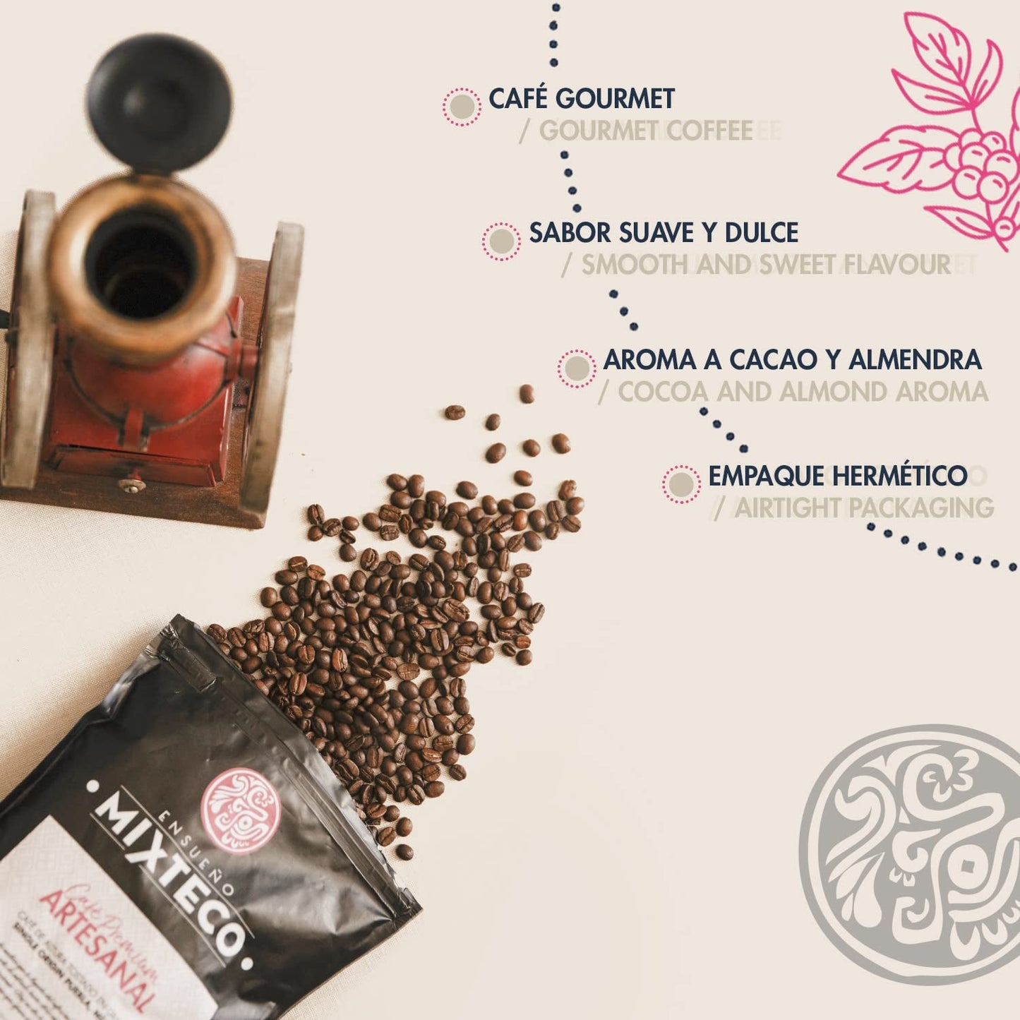 Geroosterde Arabica koffiebonen | 500 g met hints van cacao en amandelen | Van een traditionele koffiebrander | Delicate smaak