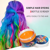 Tijdelijke groene haarverf - haarkleurwas, haarkleur voor mannen en vrouwen, natuurlijke haarpommade, kleurclip haarverfwas voor gekke feesthaarkleur (4,23 oz, groen) Naty Shop haarverf