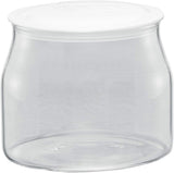 Rommelsbacher JG 1 reservepot voor yoghurt- en roomkaasmaker JG 80-1,2 liter met deksel (2 stuks) Naty Shop voedselbewaardozen helder/wit 1 stuk (1 stuk)