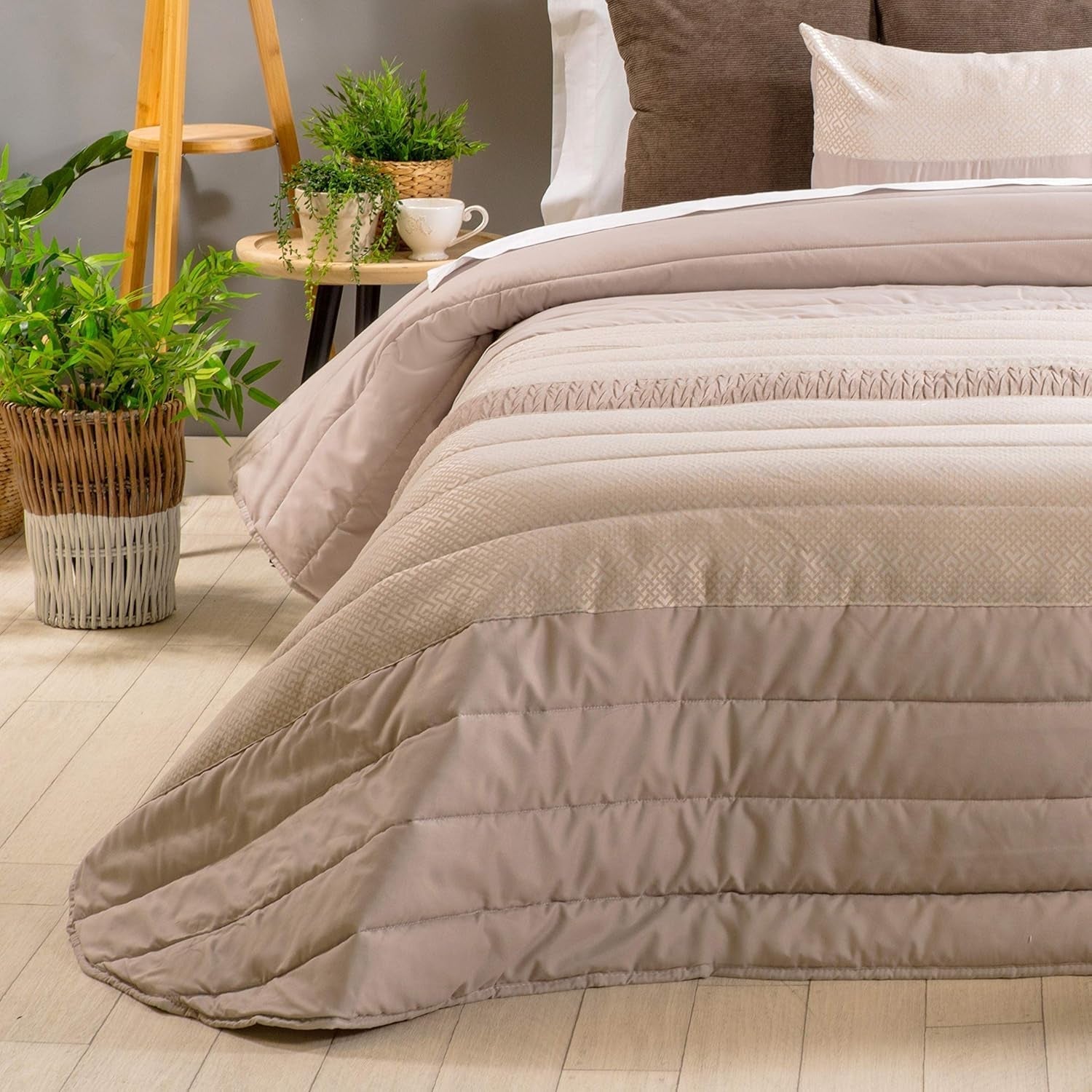 Spring 3 dekbedovertrek, crème, voor 135 cm brede bedden Dekbedden en dekbedden Naty Shop