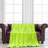 Sourcing Map Gezellige deken sprei Zachte en warme fleecedeken als bankdeken Bankdeken Woonkamer- en knuffeldeken Wollen deken zacht fluweel pluche appelgroen 150X200Cm Bedden en dekens uxcell