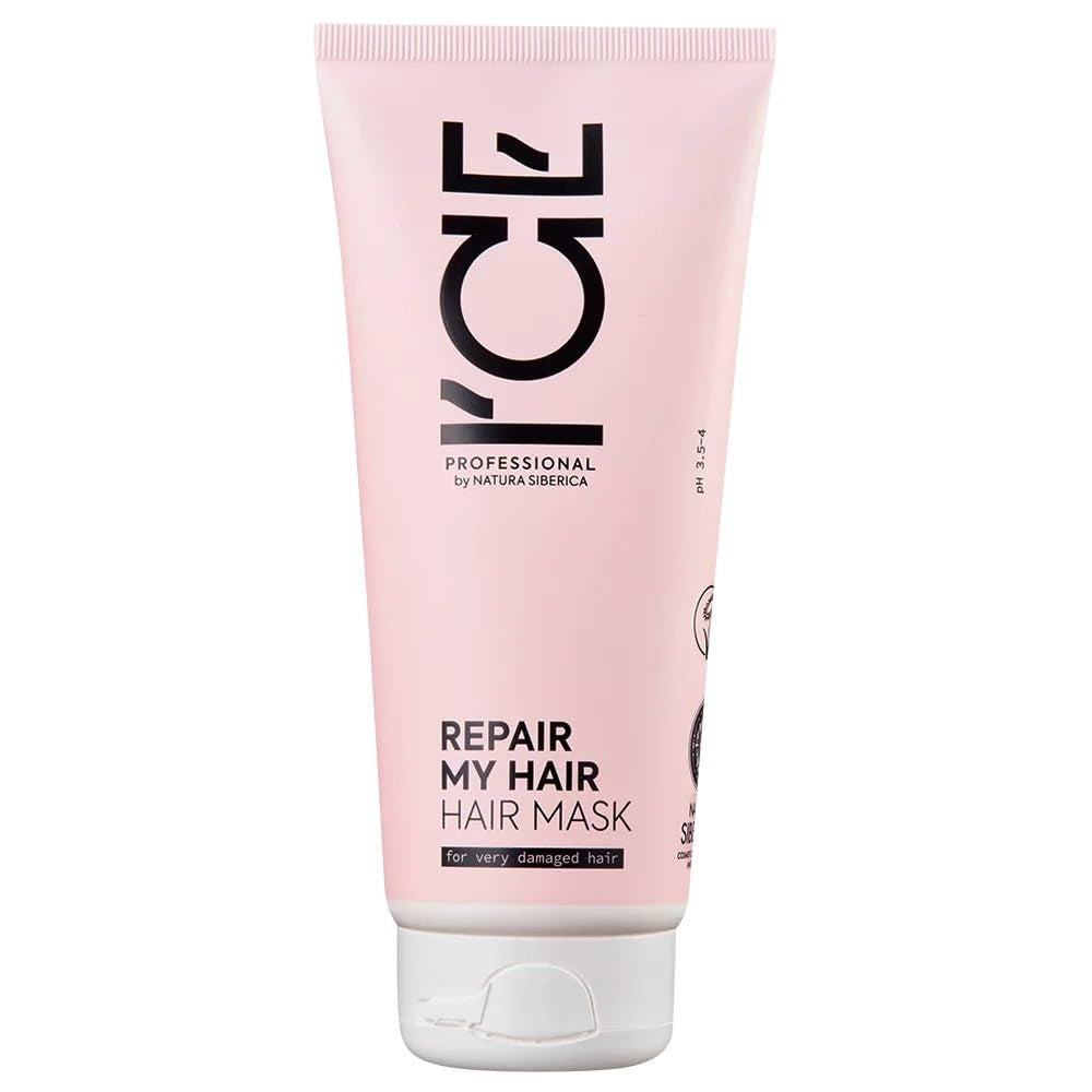 ICE Professional van Natura Siberica Repair My Hair Mask - Intensief reparatiemasker voor beschadigd haar - Met Siberische ceder en PRO-keratine - 200 ml Naty Shop Gekleurd Haarmasker 200 Ml (1 pakje)