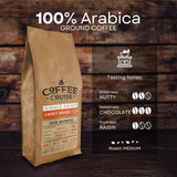 KOFFIECRUISE Sweet Brazil Brasilianische Kaffeebohnen 1kg - Mittlere Röstung - Aroma Kakao en Schokolade - Für All Kaffeemaschinen - 100% Arabisch